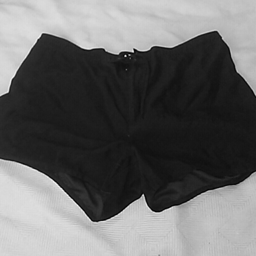 Black summer shorts
